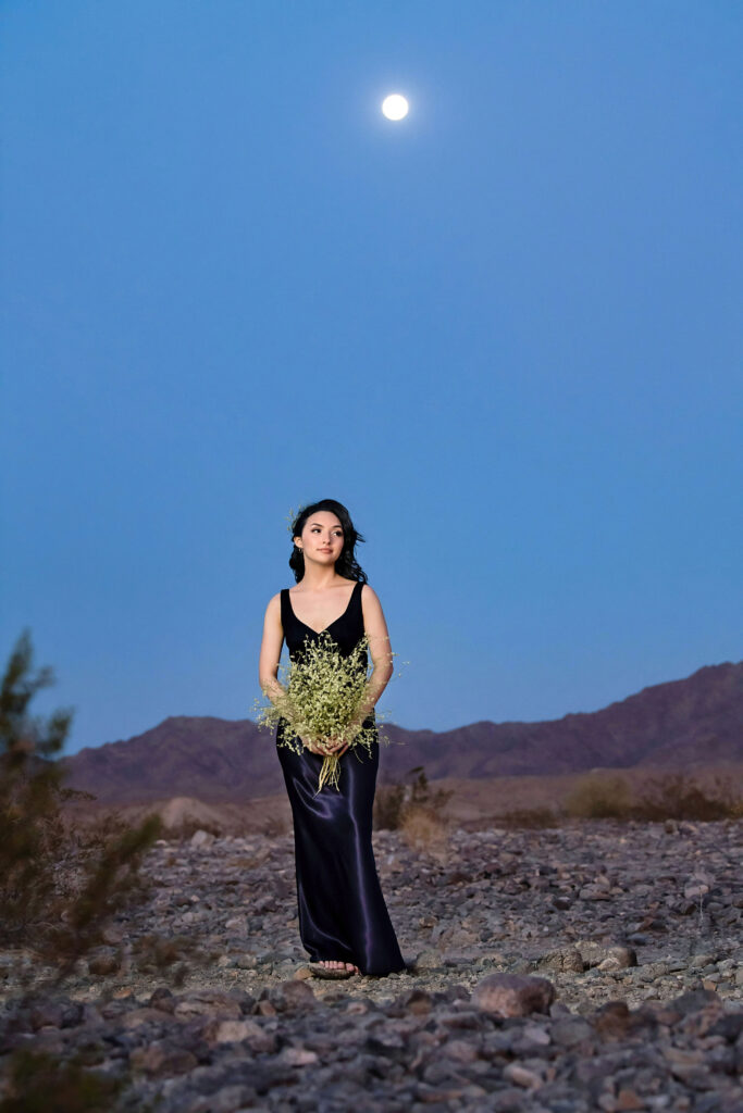 senior portrait at night Yuma, Arizona 